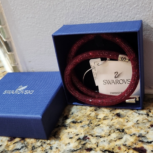 Swarovski Stardust Ruby Ladies Double Bracelet 5139748 ~ New - Picture 11 of 15